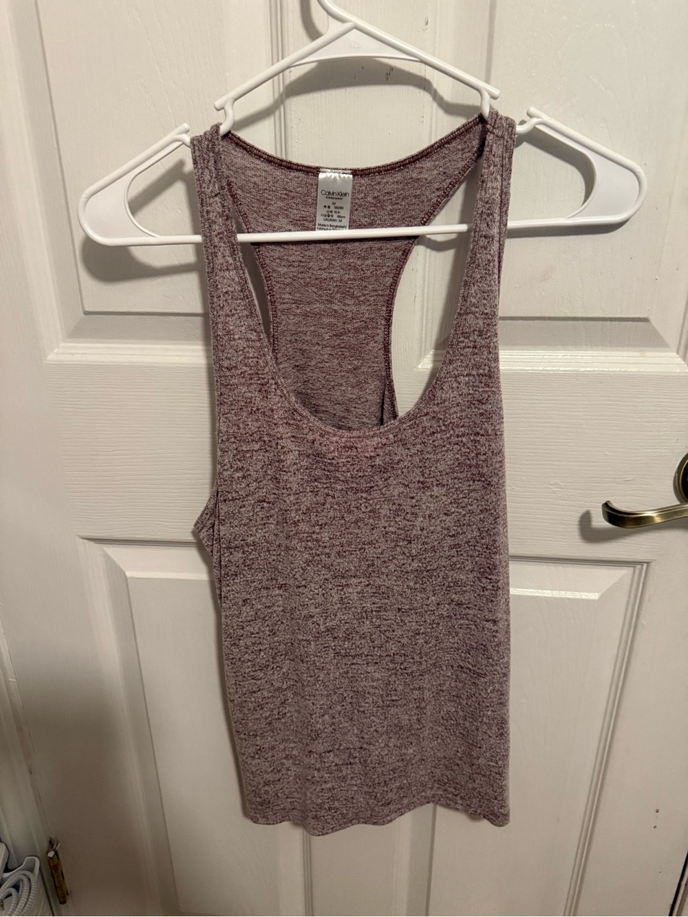 Calvin Klein Heathered Mauve Racerback Tank